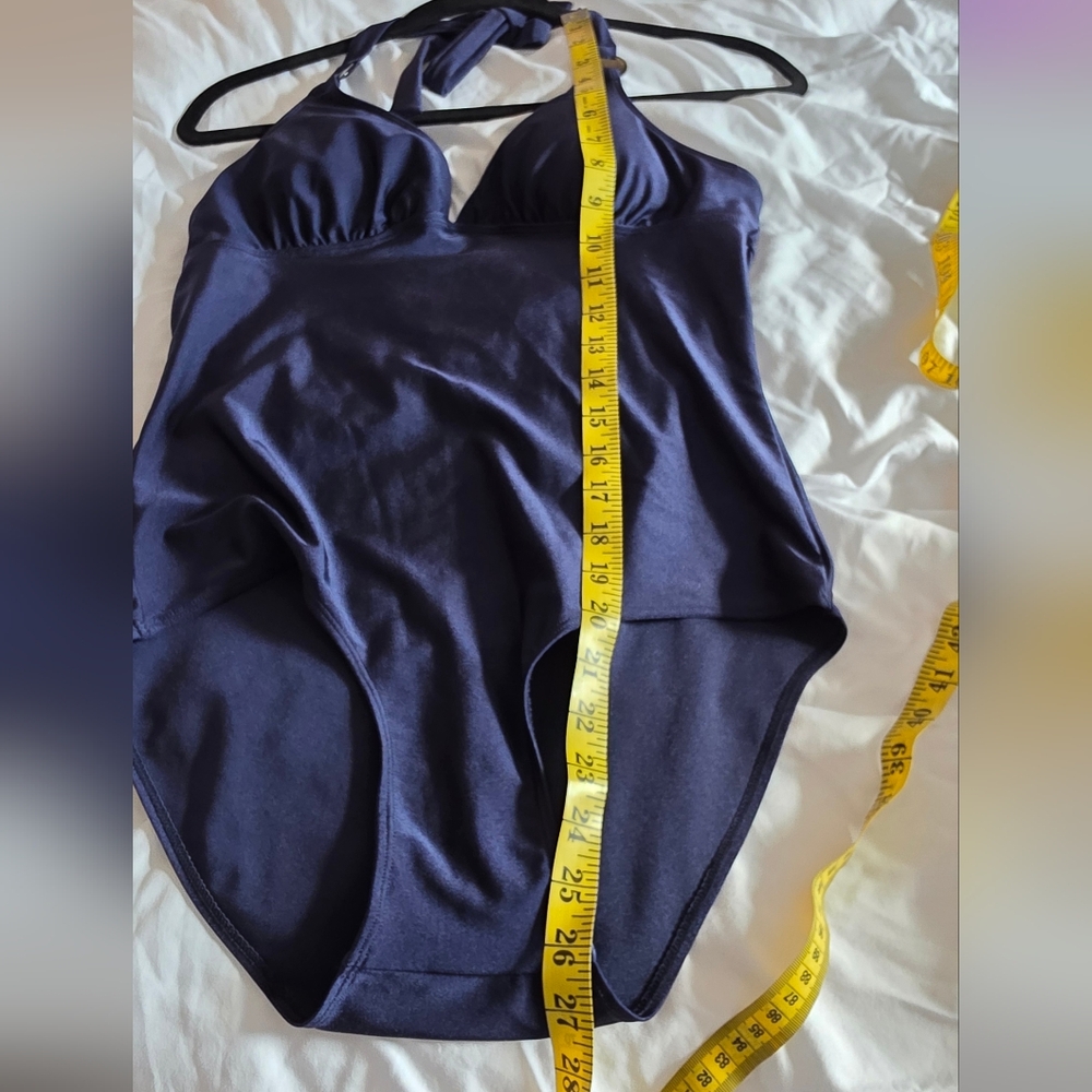 Kardashian Kollection Navy One Piece Swimsuit - Picture 9 of 10
